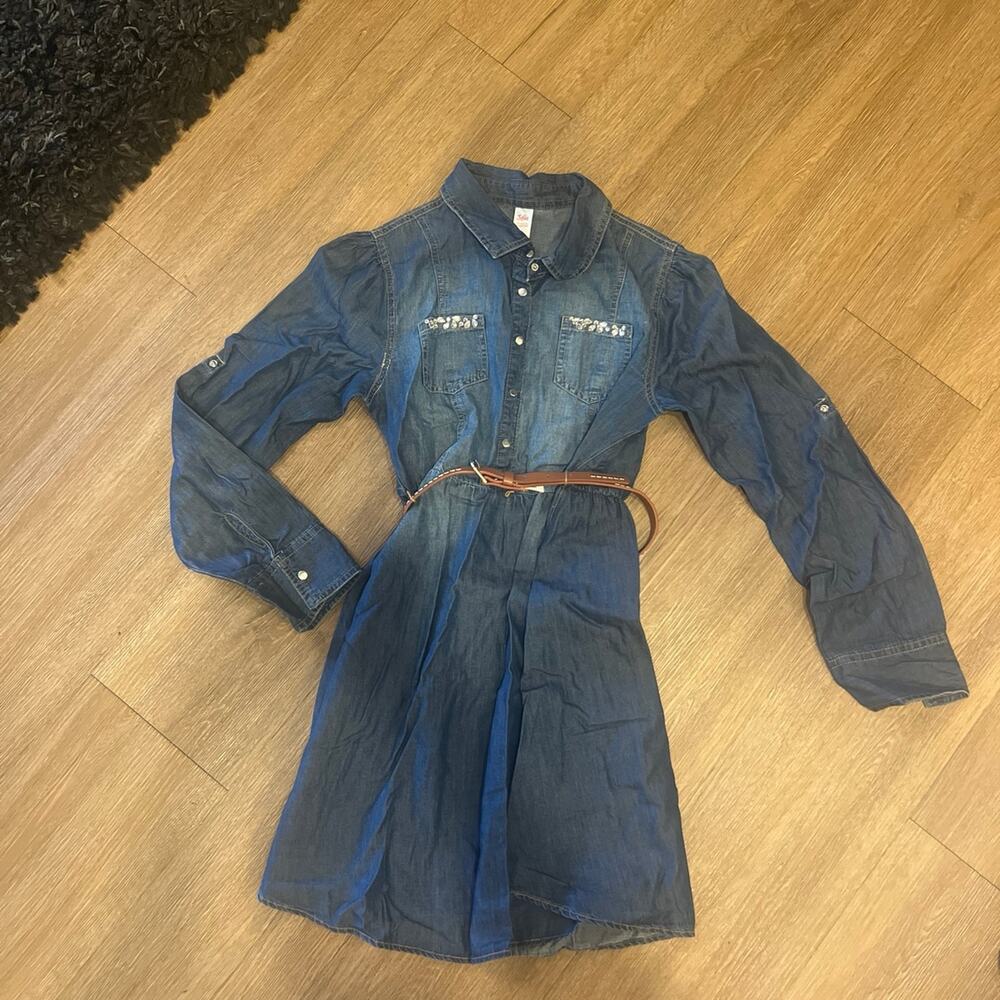 Girls Justice Denim Dress Sz 14